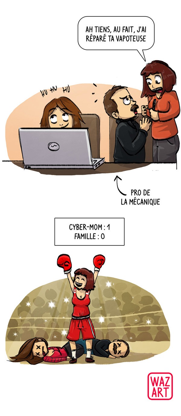 bon là j'exagère un peu sur la fin mais hé, je ne voulais pas être la seule à avoir l'air ridicule ! 3 - et elle a ridiculisé mon père au passage