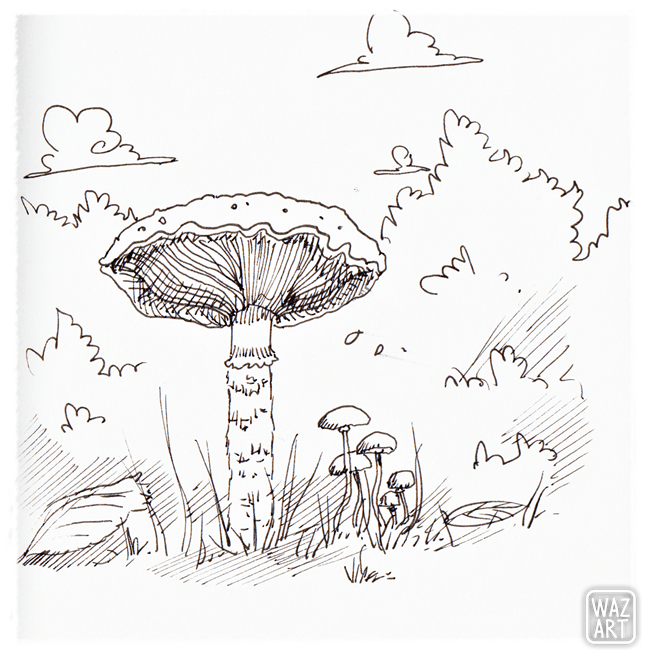même pour dessiner un foutu champi, je ne suis pas fichue de réussir la perspective u_u'