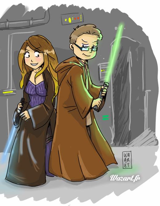 J'ai envie de faire une petite série de fanarts dans ce genre, et Star Wars s'est naturellement imposé comme premier essai vu que Chéridamour est un grand fan Dessin: Fanart Star Wars