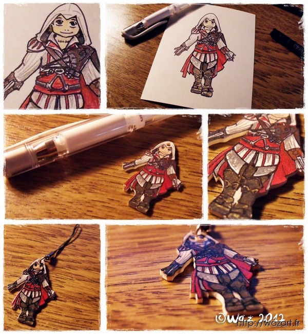 Ezio en chibi sur plastique