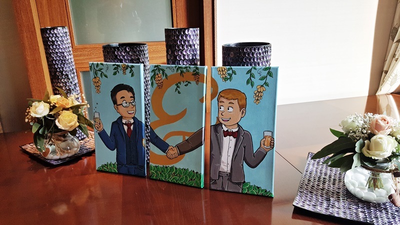 photo des tableaux le jour du mariage