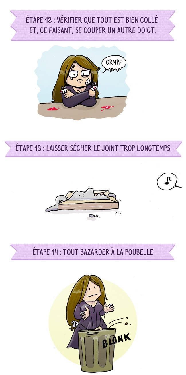 Finalement j'ai réussi à éliminer le joint qui avait trop séché, mais le résultat n'en était pas moins toupourri.