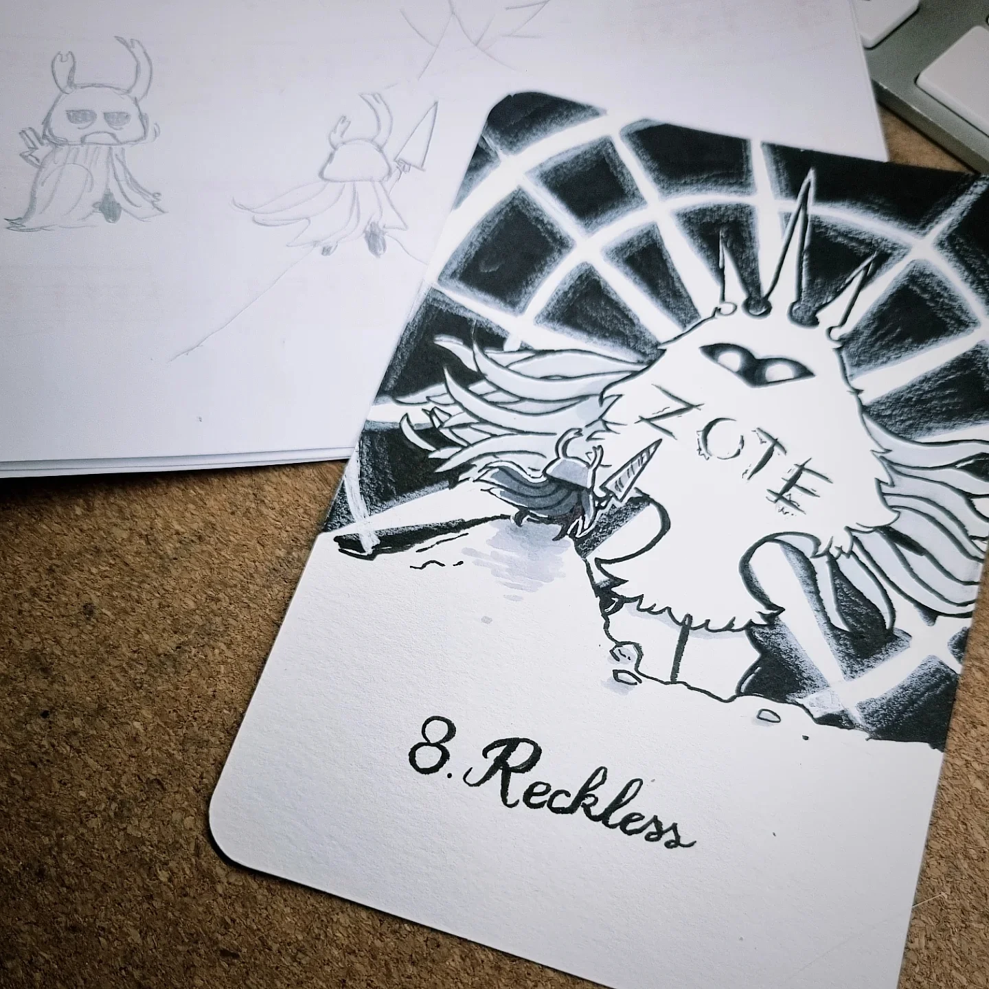 Zote face à Radiance, après lui avoir gravé son nom sur le ventre à l'aide de son aiguillon