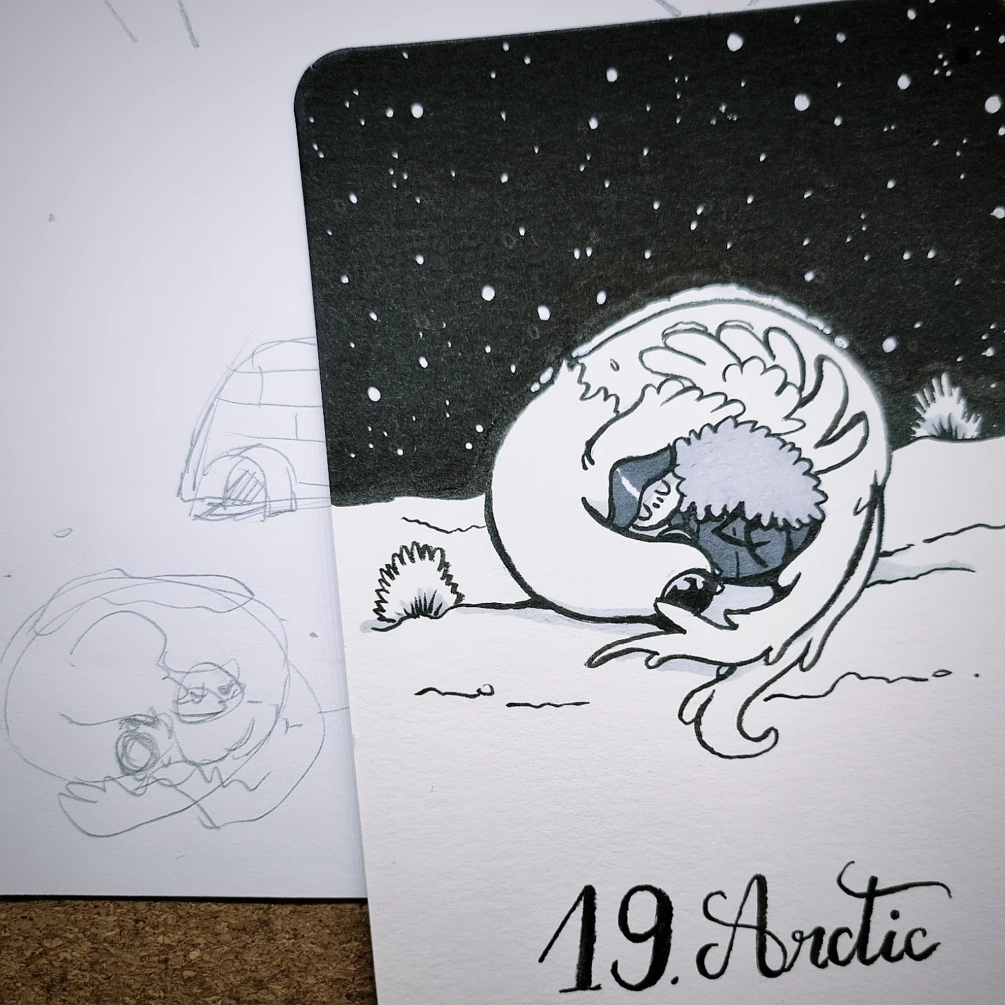 Le Faiseur de Masques blotti au creux des plumes de l'oiseau de Mount Fay