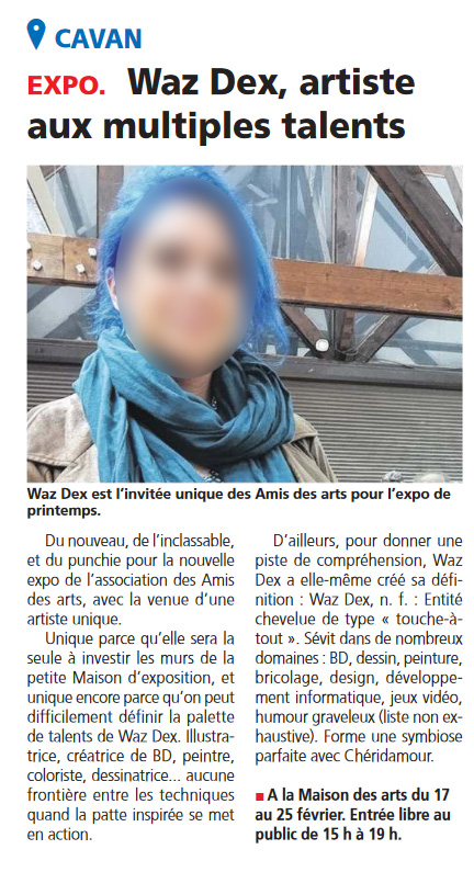 Waz Dex, artiste aux multiples talents