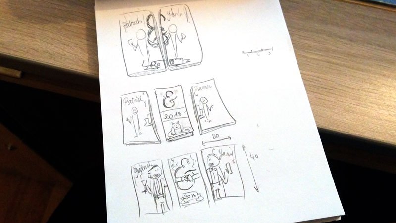 Photo de mes croquis préparatoires