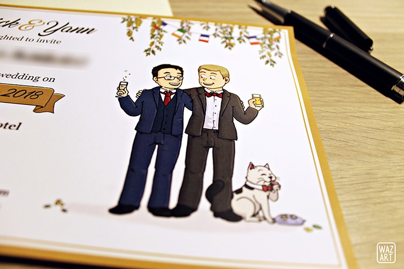 Bon, on m'a quand même remonté que Binome ne ressemblait pas trop... Mais en dehors de ça, que des compliments ! close-up du faire-part.